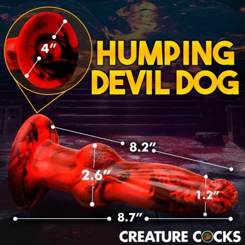 Creature Cocks - Hell Wolf 地獄狼抽插式仿真陽具 - 紅色 照片