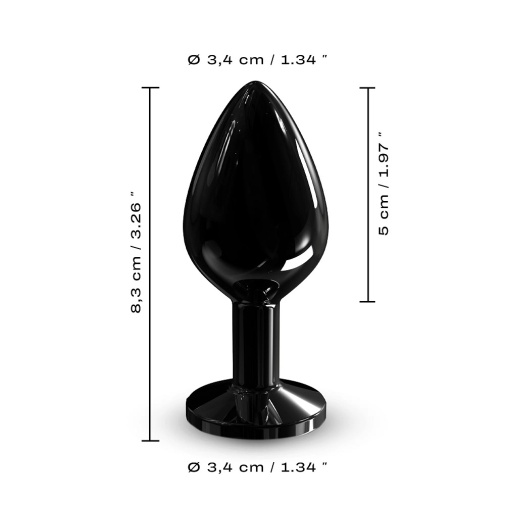 Dorcel - Metal Diamond Anal Plug M - Black photo