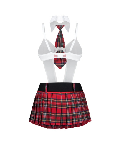 Obsessive - College Girl Costume 5 pcs - Red - S/M photo