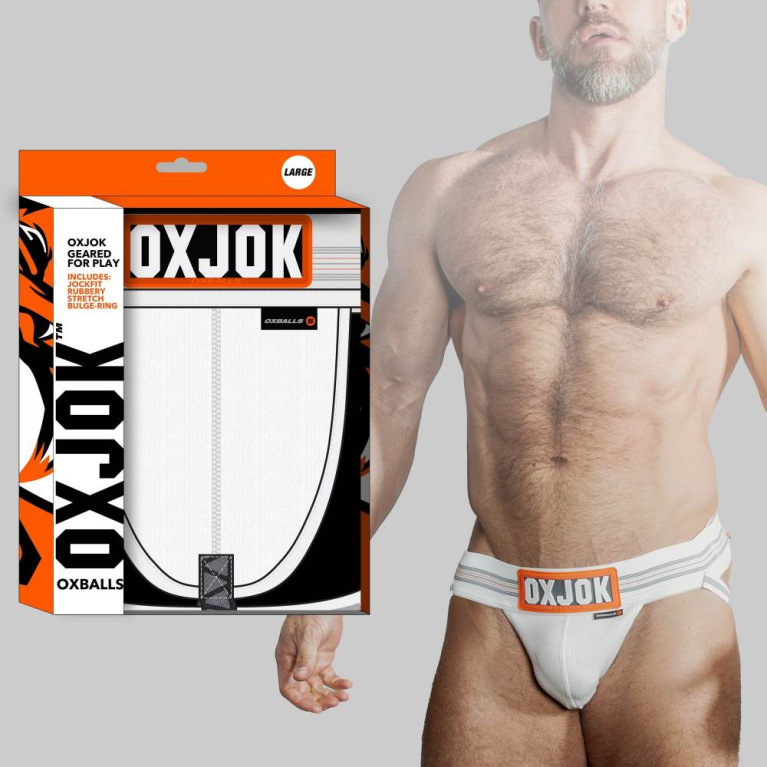 Oxjok - 内置阴茎环男仕护裆 - 雪白色 - 细码 照片