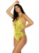 Oh La La Cheri - Lauren Crotchless Teddy - Yellow - L/XL photo-3