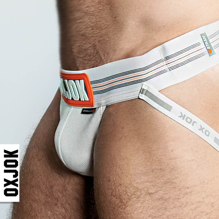 Oxjok - 內置陰莖環男仕護襠 - 雪白色 - 大碼 照片