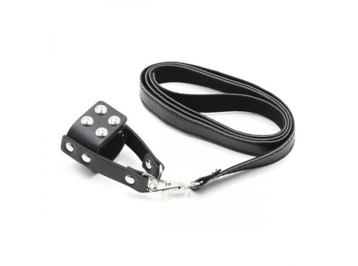 Kiotos - Cock Ring w Leash - Black 照片