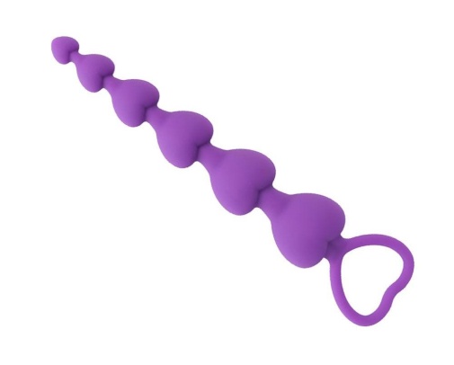 MT - Heart Anal Beads - Purple photo