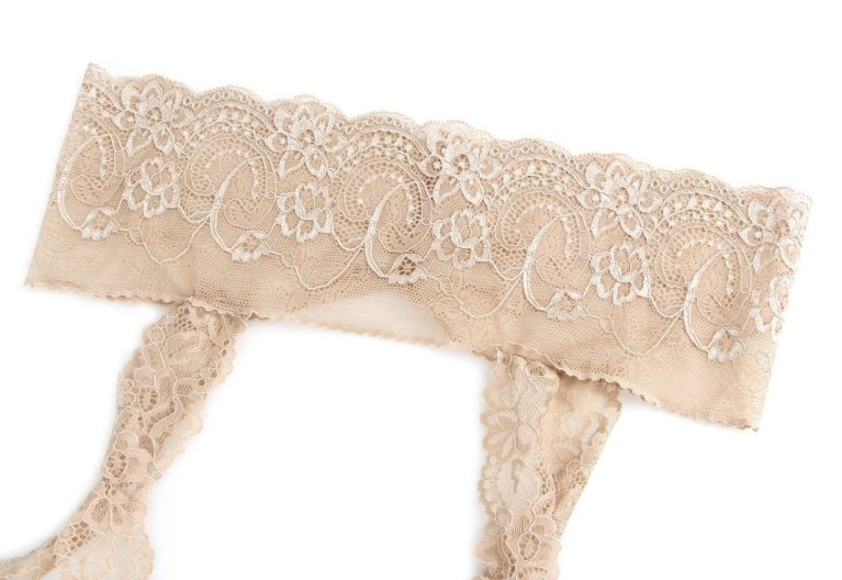Ohyeah - Lace Cross Pantyhose - Nude photo