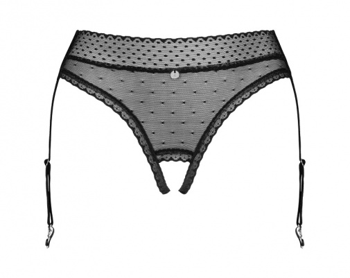 Obsessive - Lanelia Garter Panties - Black - XL/XXL photo