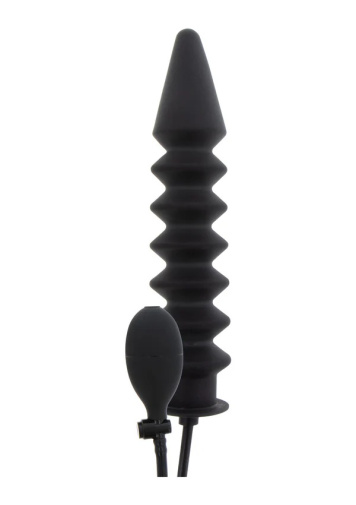 Hidden Desire - Expert Ribbed Inflatable Plug - Black 照片
