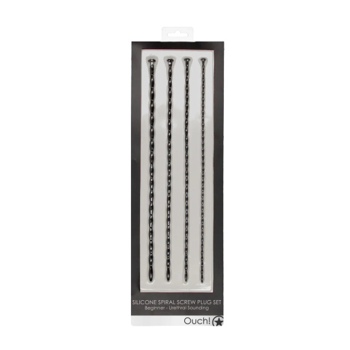 Ouch - Spiral Screw Urethral Plug Set - Black photo