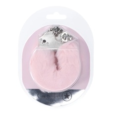 Ouch - Heavy-Duty Fluffy Hand Cuffs - Powder Pink photo