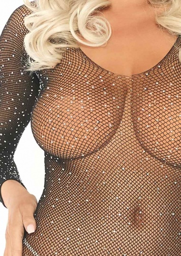 Leg Avenue - Crystalized Seamless Bodystocking - Black photo