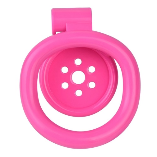 FAAK - Resin Chastity Cage 45mm w Catheter - Pink 照片