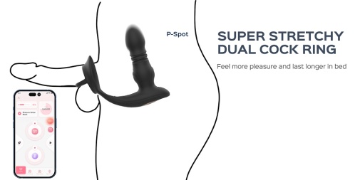 Honey Play Box - Cyrus Thrusting Prostate App Massager - Black 照片