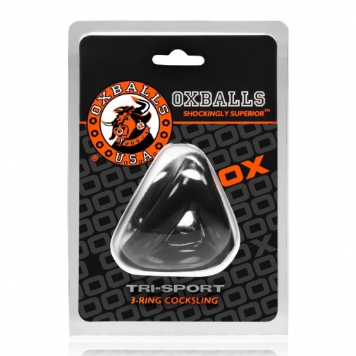 Oxballs - Tri-Sport 三角阴茎环 - 黑色 照片