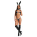 Obsessive - Night Bunny Costume 4 pcs - Black - L/XL photo-5
