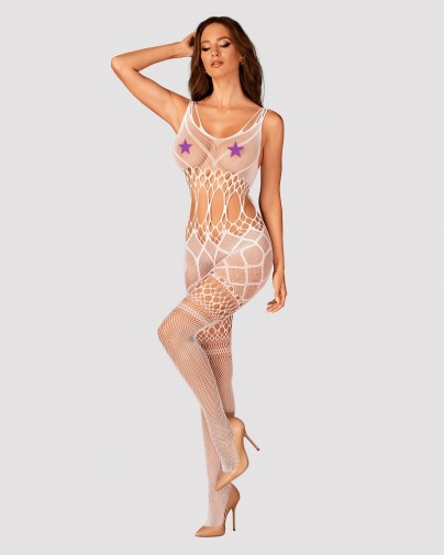 Obsessive - Bodystocking G330 - White - S/M/L photo