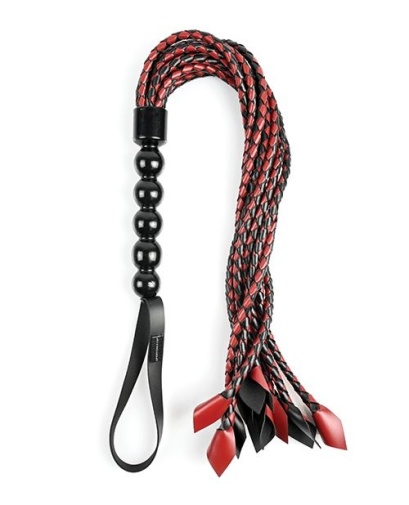 Sportsheets - Saffron Braided Flogger - Red/Black photo