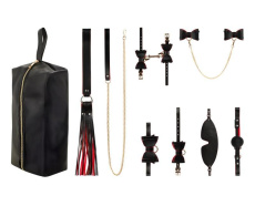 Indulge in the ultimate experience of luxury and control wit... Bedroom Fantasies - Crimson & Ebony SM Set 8pcs - Black/Red photo