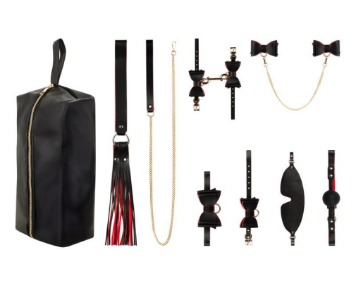 Bedroom Fantasies - Crimson & Ebony SM Set 8pcs - Black/Red 照片