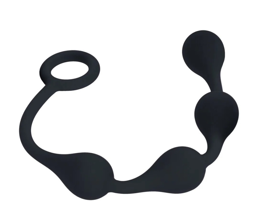 Levelz - Waterdrop Silicone Anal Balls S - Black 照片-2