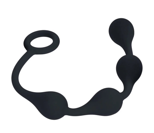 Levelz - Waterdrop Silicone Anal Balls S - Black 照片