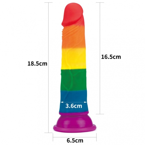 Lovetoy - 7" Prider Dildo - Rainbow photo