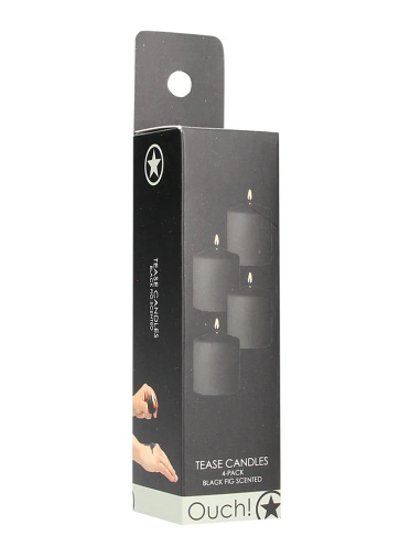 Ouch - Tease Candles 4 pcs Set - Black photo