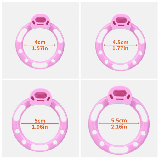 FAAK - Bow Chastity Cage w Cock Plug - Pink photo