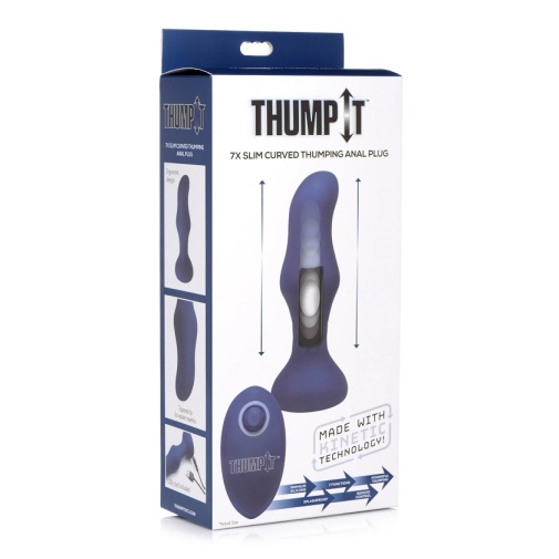 Thump It - 7x 遙控重擊肛門塞 - 藍色 照片