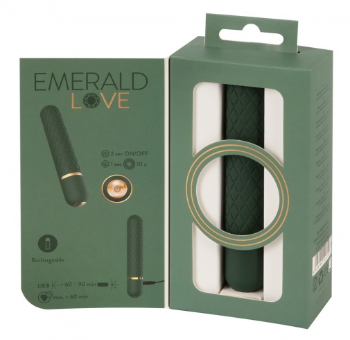 Emerald Love - 奢華子彈震動器 - 綠色 照片