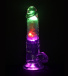 RealRock - 7" LED Vibro Dildo w Balls - Clear 照片-11