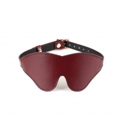 Liebe Seele - Leather Blindfold - Wine Red photo