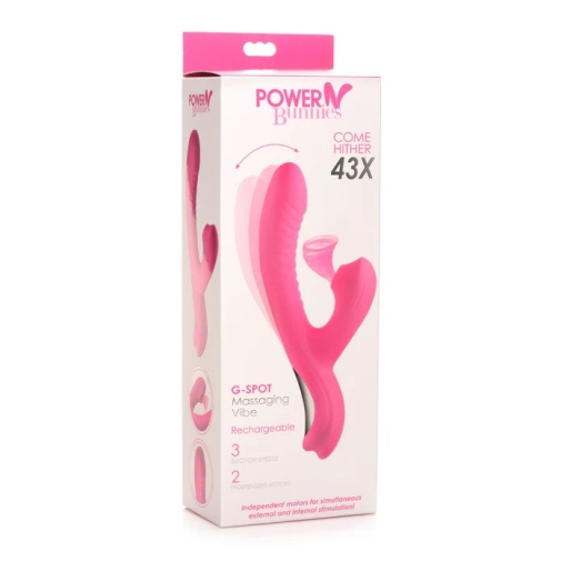 Power Bunnies - Come Hither 43X Rabbit Vibrator - Pink photo