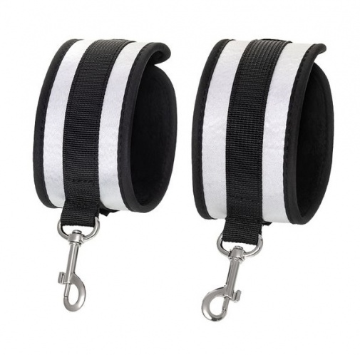 Anonymo - Ankle Cuffs - Silver/Black photo