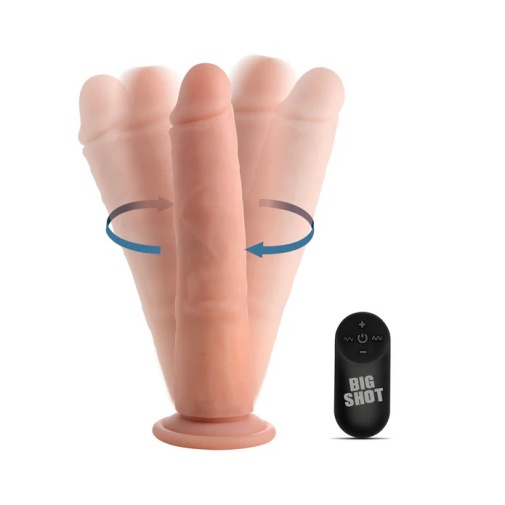 Big Shot - 8" Vibro Rotating Dildo - Flesh photo