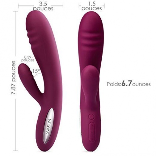SVAKOM - Adonis Ribbed Warming Vibrator - Violet photo