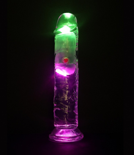 RealRock - 7" LED Vibro Dildo - Clear 照片