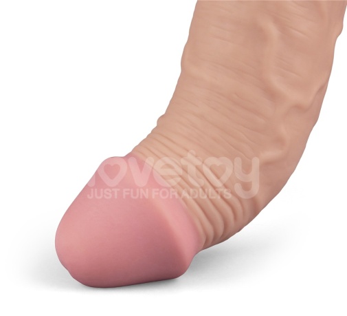 Lovetoy - 9.5" Real Softee Vibro Dildo - Flesh photo