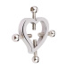 FAAK - Heart Screw Nipple Clamps Belt - Black 照片-9