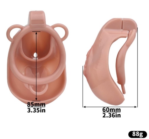 FAAK - Clitoris Chastity Cage w Belt & Plug - Skin 照片
