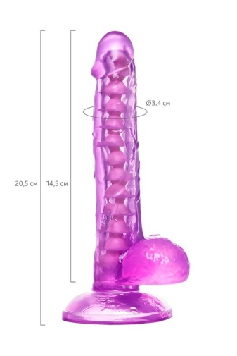 A-Toys - Celiam 彈性可彎曲仿真陽具 20.5cm - 紫色 照片