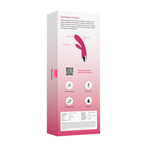 SVAKOM - Angel Heating Rabbit Vibrator - Plum Red photo