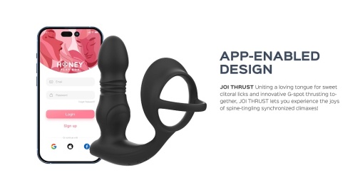 Honey Play Box - Cyrus Thrusting Prostate App Massager - Black 照片