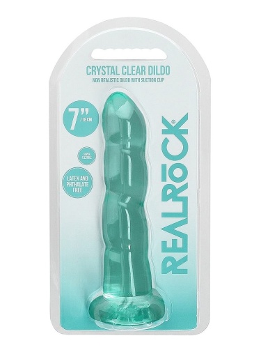 RealRock - 7" Wave Non-Realistic Dildo - Green photo