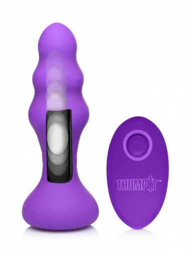 Thump It - 7X 捶击式扭纹修长后庭塞 - 紫色 照片