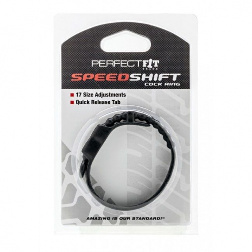 Perfect Fit - Speed Shift Cock Ring - Black photo