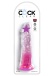 King Cock - 8" Clear Realistic Cock - Pink photo-2