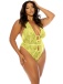 Oh La La Cheri - Lauren Crotchless Teddy - Yellow - 1X/2X photo-3