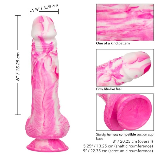 CEN - 6" Twisted Realistic Dildo - Pink 照片