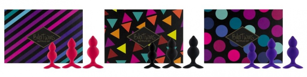 The Feelztoys Bibi Twin butt plug set is perfect as an intro... FeelzToys - Bibi Twin Butt Plug Set - Black photo-5