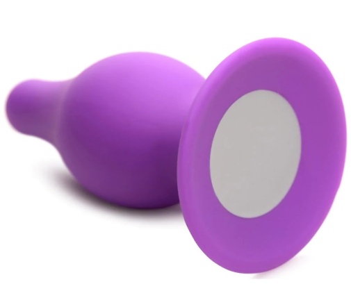Squeeze-It - 錐形後庭塞 中碼 - 紫色 照片